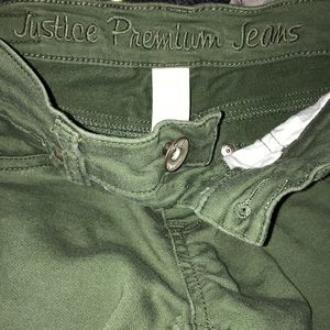 Justice Premium Jeans Sz10R Hunter Green EUC💚
